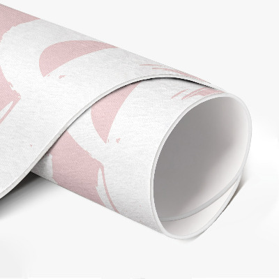 Rond pvc tapijt Boter, kaas en eieren op een pastelachtergrond