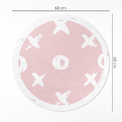 Rond pvc tapijt Boter, kaas en eieren op een pastelachtergrond