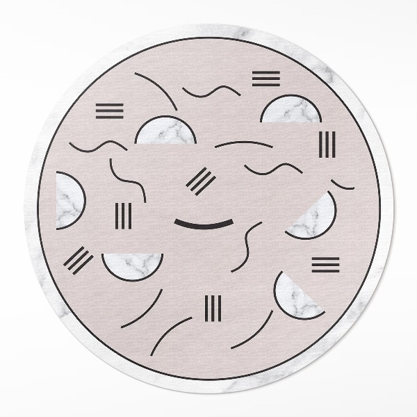 Rond pvc tapijt Abstracte vormen in boho-stijl