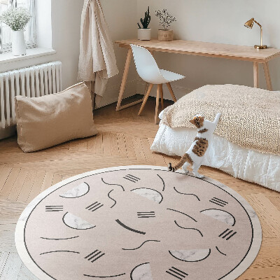 Rond pvc tapijt Abstracte vormen in boho-stijl