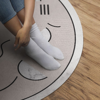 Rond pvc tapijt Abstracte vormen in boho-stijl