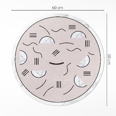 Rond pvc tapijt Abstracte vormen in boho-stijl