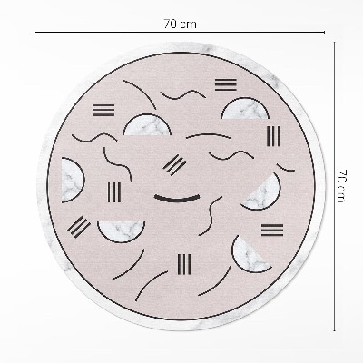 Rond pvc tapijt Abstracte vormen in boho-stijl