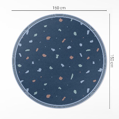 Vinyl vloerkleed rond Abstracte pastelvlekken