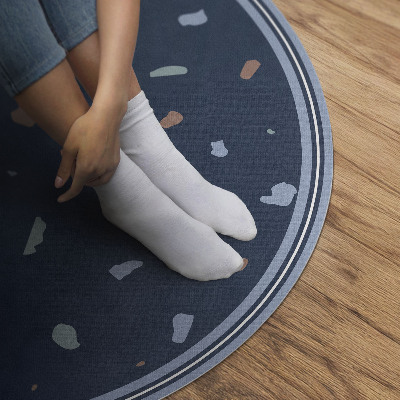 Vinyl vloerkleed rond Abstracte pastelvlekken