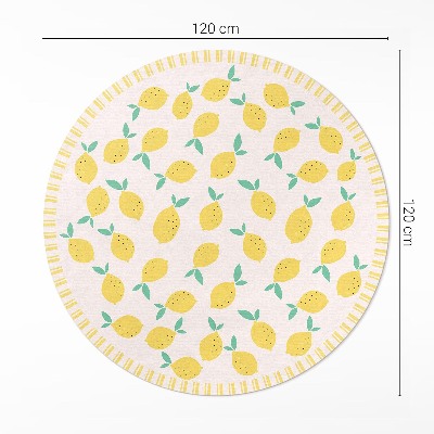Rond pvc tapijt Sappige Siciliaanse citroenen