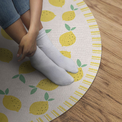 Rond pvc tapijt Sappige Siciliaanse citroenen