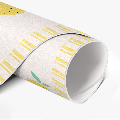 Rond pvc tapijt Sappige Siciliaanse citroenen