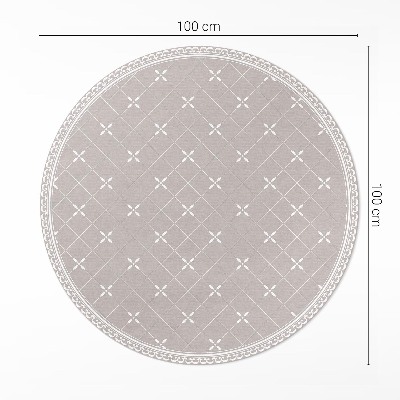 Pvc mat rond Stijlvol minimalistisch decoratief patroon