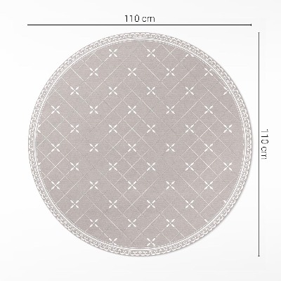 Pvc mat rond Stijlvol minimalistisch decoratief patroon
