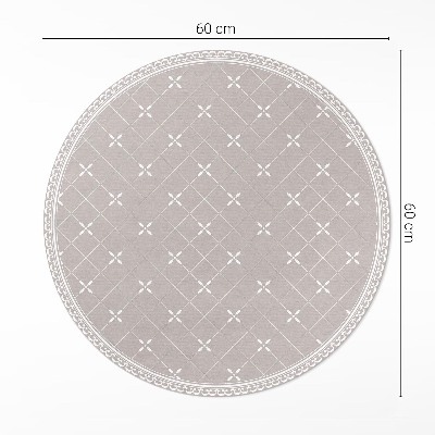 Pvc mat rond Stijlvol minimalistisch decoratief patroon
