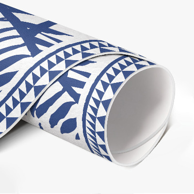 Pvc mat rond Monochroom illustratie van tropische bladeren