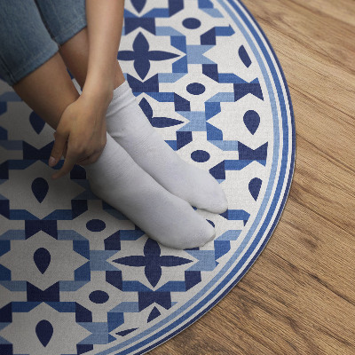 Rond pvc tapijt Spaans mozaïek decoratief patroon