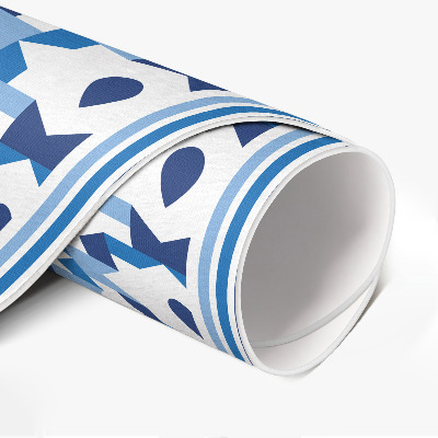 Rond pvc tapijt Spaans mozaïek decoratief patroon