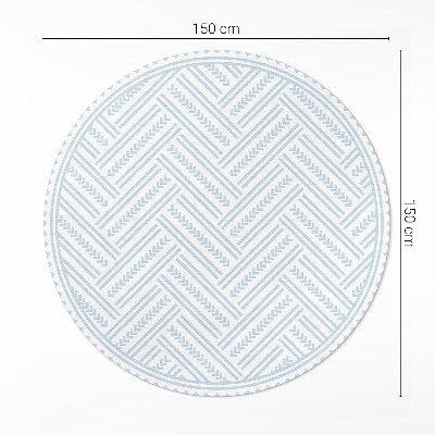 Pvc mat rond Modern visgraat modieus patroon
