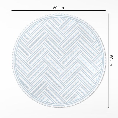 Pvc mat rond Modern visgraat modieus patroon