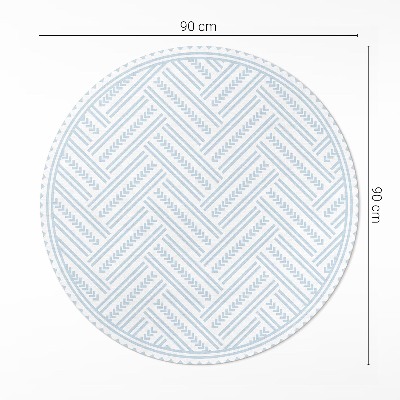 Pvc mat rond Modern visgraat modieus patroon