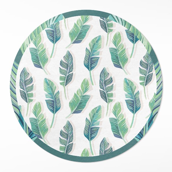 Pvc mat rond Boho veren in een delicate stijl