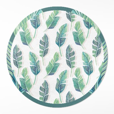 Pvc mat rond Boho veren in een delicate stijl