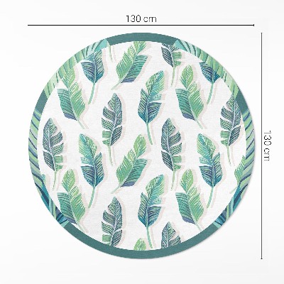 Pvc mat rond Boho veren in een delicate stijl