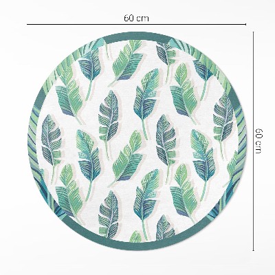 Pvc mat rond Boho veren in een delicate stijl