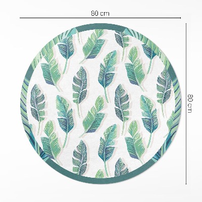 Pvc mat rond Boho veren in een delicate stijl