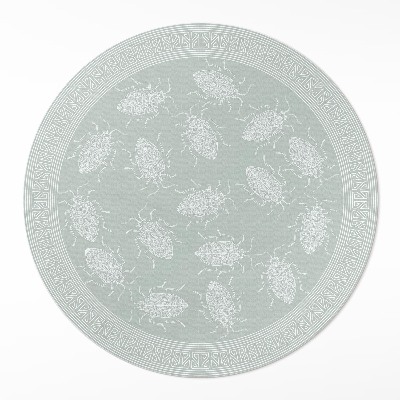 Rond pvc tapijt Vintage insecten