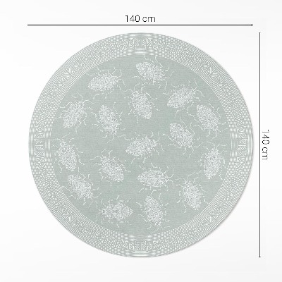 Rond pvc tapijt Vintage insecten