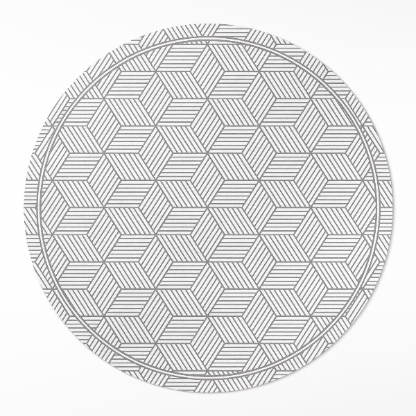 Rond pvc tapijt Geometrisch mozaïek klein ontwerp