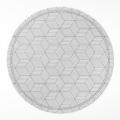 Rond pvc tapijt Geometrisch mozaïek klein ontwerp