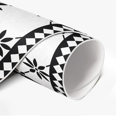 Pvc mat rond Monochrome decoratieve tegels