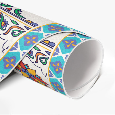 Rond pvc tapijt Versierde vloertegels