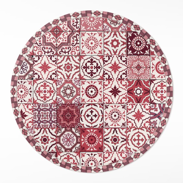 Vinyl vloerkleed rond Mozaïek van patroontegels