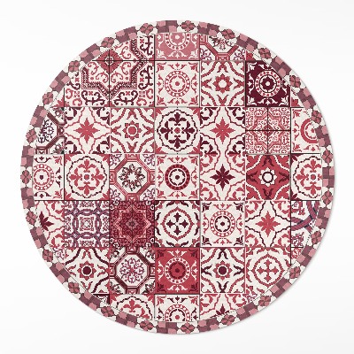 Vinyl vloerkleed rond Mozaïek van patroontegels