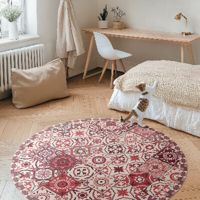 Vinyl vloerkleed rond Mozaïek van patroontegels