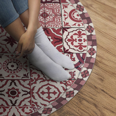 Vinyl vloerkleed rond Mozaïek van patroontegels