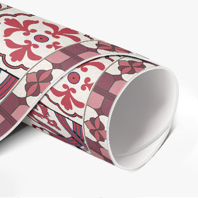 Vinyl vloerkleed rond Mozaïek van patroontegels