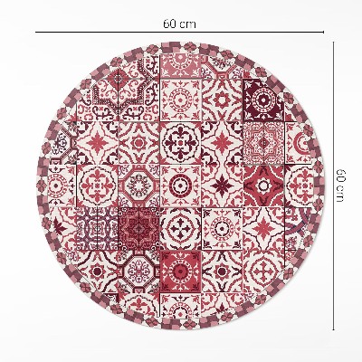 Vinyl vloerkleed rond Mozaïek van patroontegels