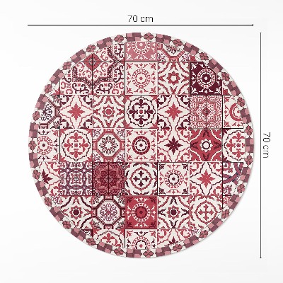 Vinyl vloerkleed rond Mozaïek van patroontegels