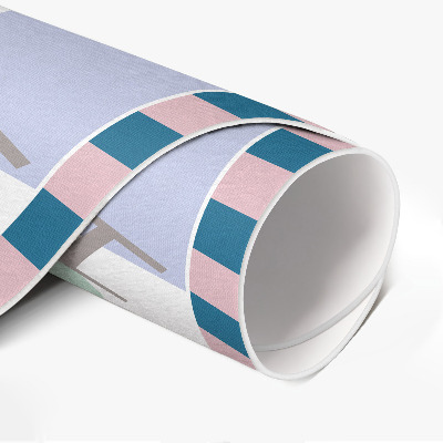 Vinyl vloerkleed rond Kleurrijk abstract schaakbord