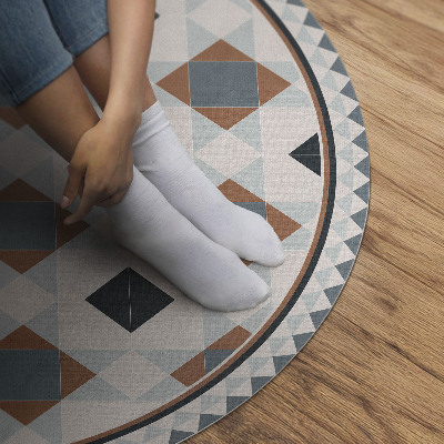 Pvc mat rond Geometrische mozaïek prachtige tegels