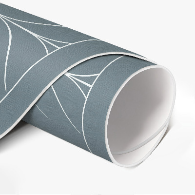 Rond pvc tapijt Lineair minimalistisch visgraatpatroon