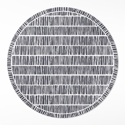 Vinyl vloerkleed rond Abstractie van lijnen, patronen, kleine lijnen