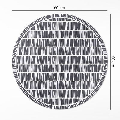 Vinyl vloerkleed rond Abstractie van lijnen, patronen, kleine lijnen