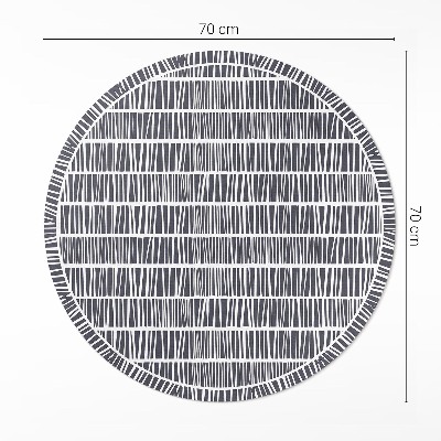 Vinyl vloerkleed rond Abstractie van lijnen, patronen, kleine lijnen