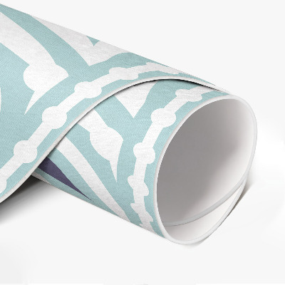 Rond pvc tapijt Abstract golven stijlvol ontwerp