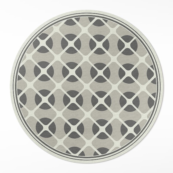 Vinyl vloerkleed rond Minimalistisch mozaïek van geometrische vormen