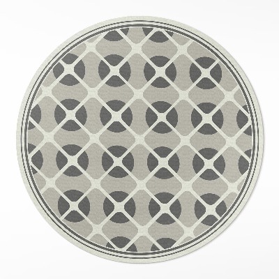 Vinyl vloerkleed rond Minimalistisch mozaïek van geometrische vormen