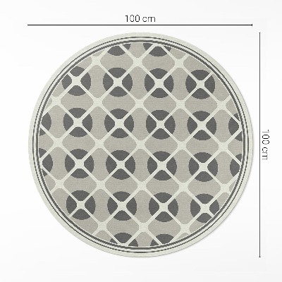 Vinyl vloerkleed rond Minimalistisch mozaïek van geometrische vormen