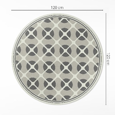 Vinyl vloerkleed rond Minimalistisch mozaïek van geometrische vormen